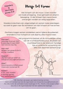 Tweedaagse workshop Meisje tot Vrouw